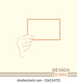 Hand with a blank sheet of paper