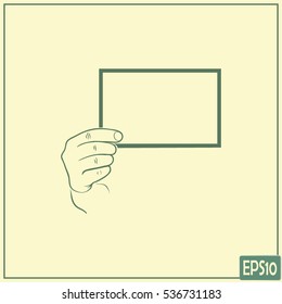 Hand with a blank sheet of paper