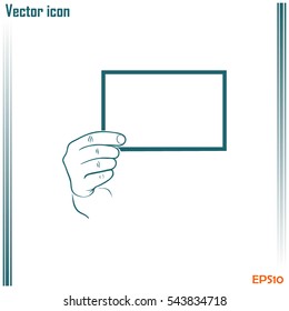 Hand with a blank sheet of paper