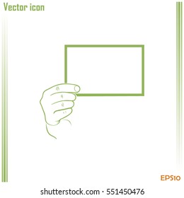 Hand with a blank sheet of paper