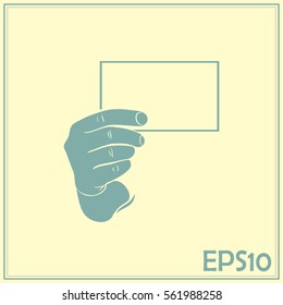 Hand with a blank sheet of paper