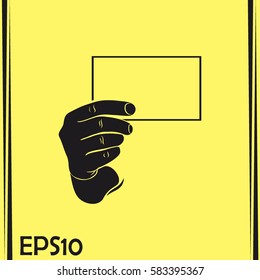 Hand with a blank sheet of paper