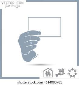 Hand with a blank sheet of paper