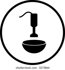 hand blender and bowl symbol
