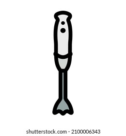 Icono de Blender de mano. Contorno de negrita editable con diseño de relleno de color. Ilustración vectorial.
