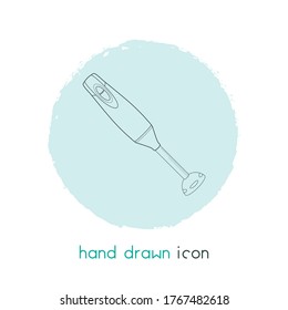 Hand blender icon line element. Vector illustration of hand blender icon line isolated on clean background for your web mobile app logo design.