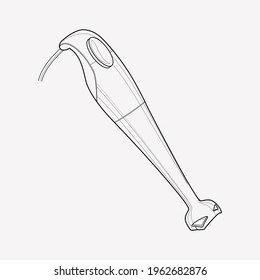 Hand blender icon line element. Vector illustration of hand blender icon line isolated on clean background for your web mobile app logo design.