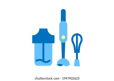 Hand blender icon. Vector linear sign, symbol, logo of hand blender for mobile concept and web design. Icon for the website of the store of household appliances, gadgets and electronics.