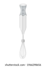 Hand blender on a white background. Vector illustration.