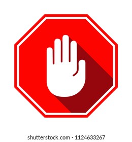 Hand Block ADS sign illustration