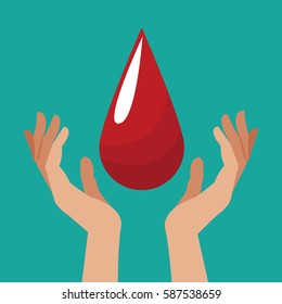 hand with blood drop design