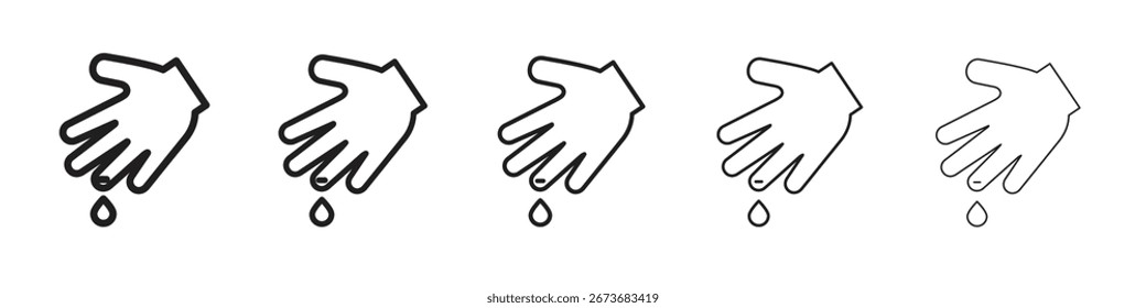 Hand with blood drop icon vector illustration isolated