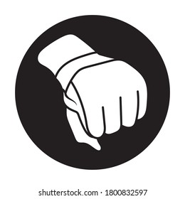 Hand blase flache Vektorsymbol für Apps oder Website auf schwarzem Hintergrund