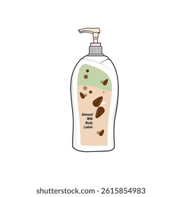 Hand Body Lotion Bottle on Minimalist Background