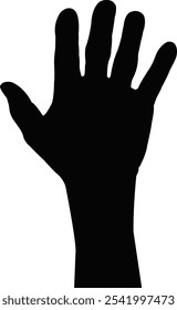 a hand, body part silhouette vector