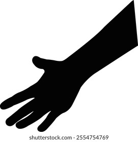 a hand, body part silhouette vector