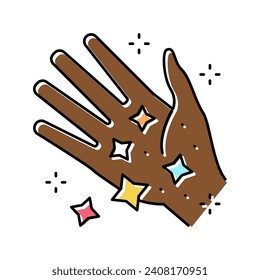 vector de icono de color boho manual. signo de boho de mano. ilustración de símbolo aislado