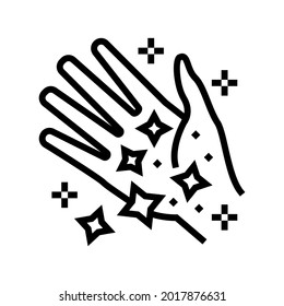 hand boho line icon vector. hand boho sign. isolated contour symbol black illustration