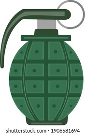 Handbombe, Illustration, Vektorgrafik auf weißem Hintergrund.