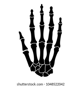 Hand bone icon black color