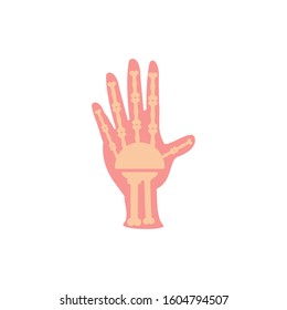 hand with bones icon design, Human body person people health anatomy biology and science theme Vector illustration