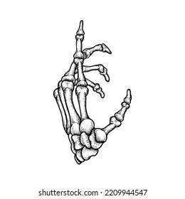 Hand Bones illustration detailed and easy to edit