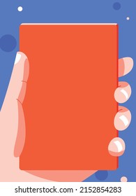 Hand and Book Minimalist Vector Illustration