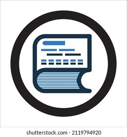 Icono de libro de mano y libro de lectura