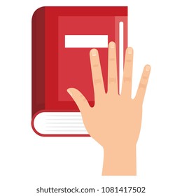 hand with book school