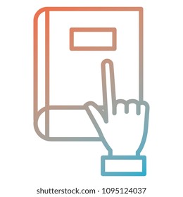 hand with book school