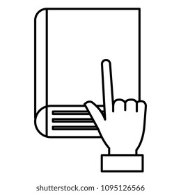 hand with book school
