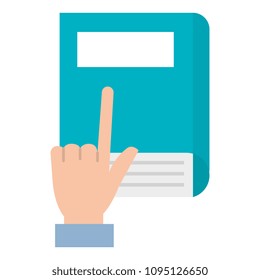 hand with book school
