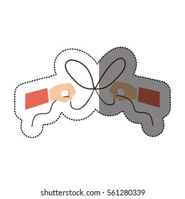 Hand and bowtie rope design