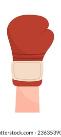 Hand With Boxing Glove Vector Illustration