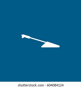 Hand Brake Flat Icon On Blue Background