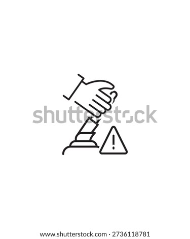 hand brake icon, vector best line icon.