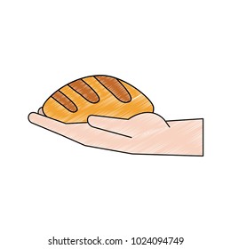 Hand with bread