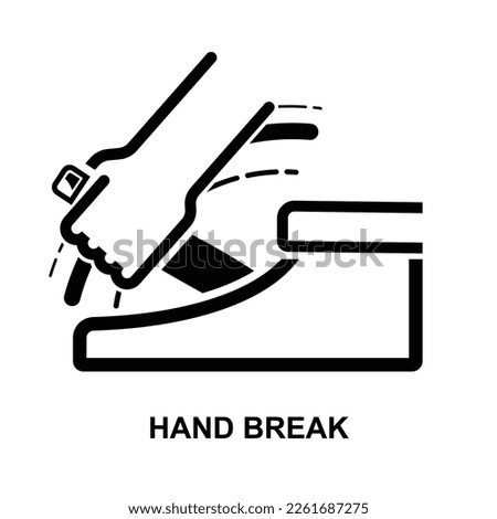 Hand break icon isolated on white background vector illustration.