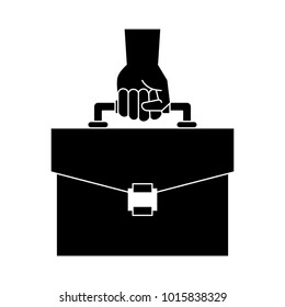 Hand with briefcase