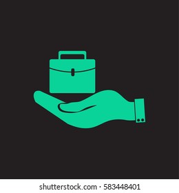 hand and briefcase
