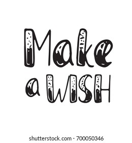 Hand brush lettering, magical poster. Hand drawn vector illustration. Vintage typography card. Design for greeting card, prints.
