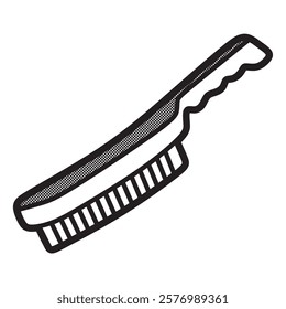 hand brush long image, simple vector