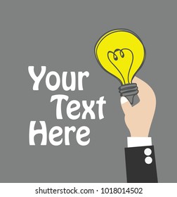 hand with the bulb idea