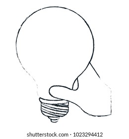 hand with bulb light