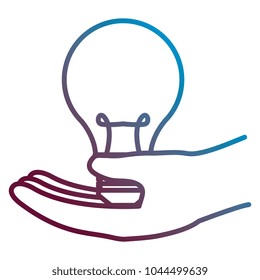 hand with bulb light