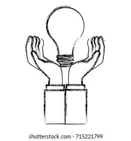 Hand with Bulb light energy
