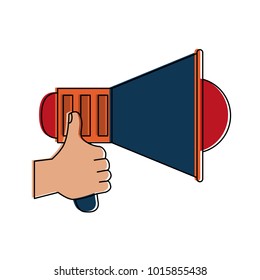 Hand with bullhorn