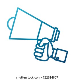 Hand with bullhorn