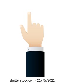 The hand of Businessman that pointing finger up, Vector.