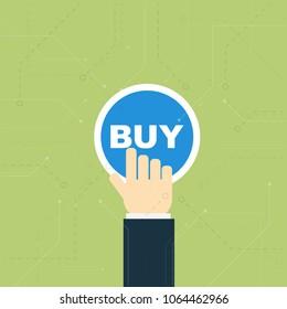 Hand buy online goods,commercial concept